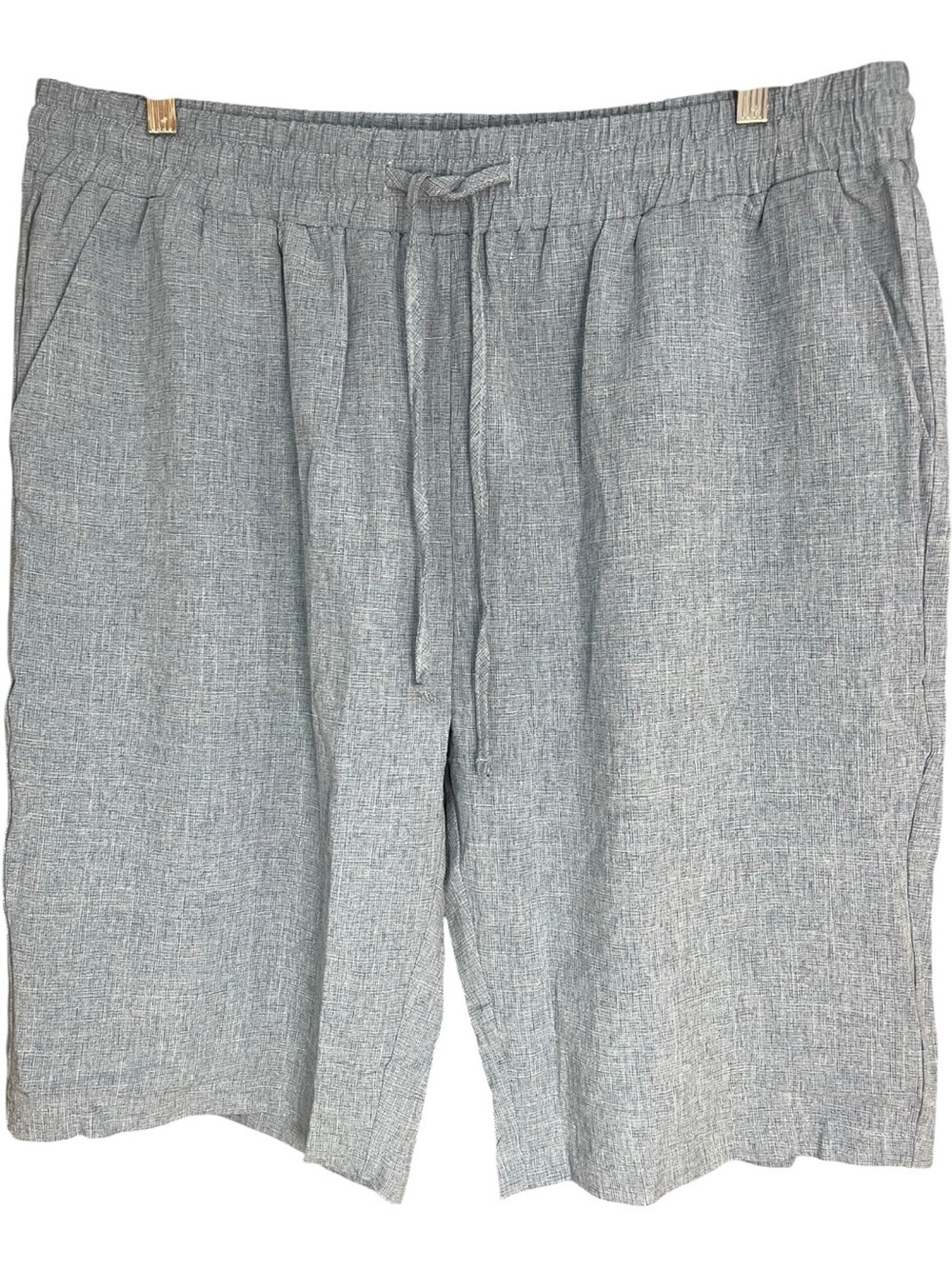 Coofandy Casual Drawstring Linen Feel Shorts Gray